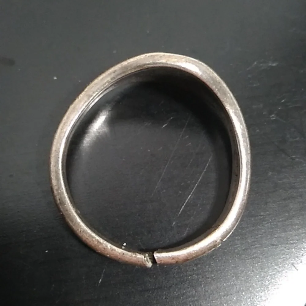 SALE! Antique 14K Gold Cross 925 Band Ring Flaw Can Be Easy Fix Stamped 14kt/925 - Picture 8 of 12